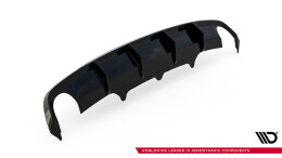 Street+ Heck Ansatz Diffusor passend für Audi A6 S-line Avant C7 schwarz Hochglanz