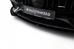 Street Pro Cup Spoilerlippe Front Ansatz passend für Mercedes-AMG CLE 53 C236 SCHWARZ+ HOCHGLANZ FLAPS