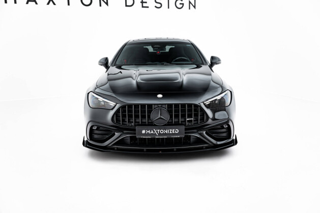 Street Pro Cup Spoilerlippe Front Ansatz passend für Mercedes-AMG CLE 53 C236 ROT+ HOCHGLANZ FLAPS