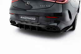 Street Pro Heckschürze Heck Ansatz Diffusor passend für Mercedes-AMG CLE 53 C236 ROT+ HOCHGLANZ FLAPS
