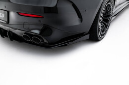 Street Pro Heckschürze Heck Ansatz Diffusor passend für Mercedes-AMG CLE 53 C236 ROT+ HOCHGLANZ FLAPS