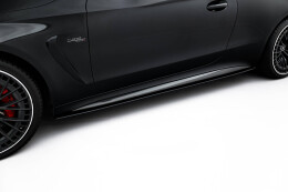 Street Pro Seitenschweller Ansatz Cup Leisten passend für Mercedes-AMG CLE 53 C236 SCHWARZ