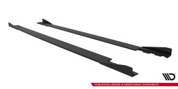 Street Pro Seitenschweller Ansatz Cup Leisten passend für Mercedes-AMG CLE 53 C236 SCHWARZ+ HOCHGLANZ FLAPS