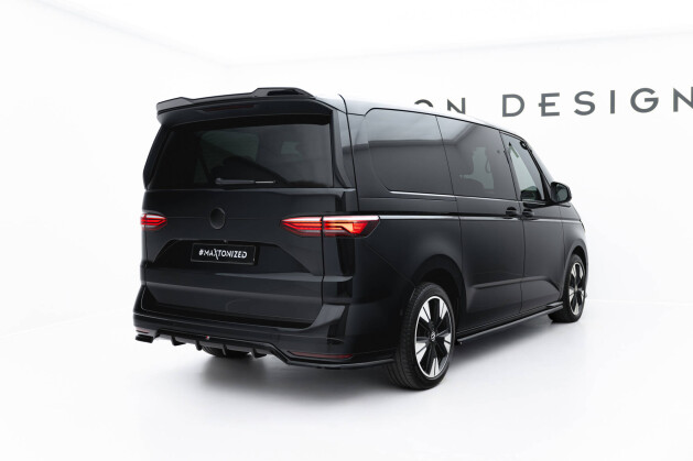 Mittlerer Cup Diffusor Heck Ansatz DTM Look passend für VW Multivan Lang T7 schwarz Hochglanz