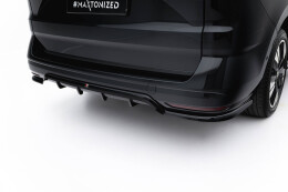 Mittlerer Cup Diffusor Heck Ansatz DTM Look passend für VW Multivan Lang T7 schwarz Hochglanz