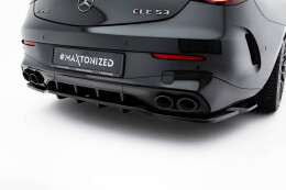 Mittlerer Cup Diffusor Heck Ansatz DTM Look passend für Mercedes-AMG CLE 53 C236 schwarz Hochglanz