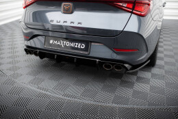 Heck Ansatz Diffusor passend für Cupra Leon ST Mk1 schwarz Hochglanz