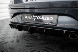 Heck Ansatz Diffusor passend für Cupra Leon ST Mk1 schwarz Hochglanz