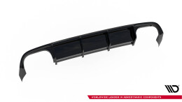 Heck Ansatz Diffusor passend für Cupra Leon ST Mk1 schwarz Hochglanz