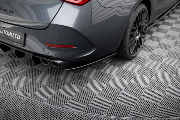 Heck Ansatz Flaps Diffusor V.2 für Cupra Leon ST Mk1 Facelift schwarz Hochglanz