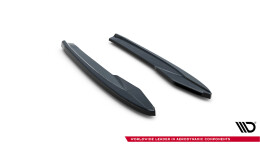 Heck Ansatz Flaps Diffusor V.2 für Cupra Leon ST Mk1 schwarz Hochglanz