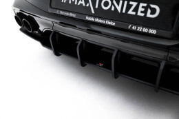 Street Pro Heckschürze Heck Ansatz Diffusor + Flaps für Mercedes-AMG CLE 53 C236 schwarz Hochglanz