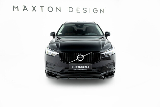 Cup Spoilerlippe Front Ansatz passend für Volvo XC60 Mk2 schwarz Hochglanz