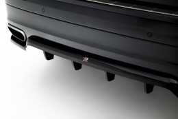 Mittlerer Cup Diffusor Heck Ansatz DTM Look passend für Volvo XC60 Mk2 schwarz Hochglanz