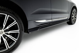 Seitenschweller Ansatz Cup Leisten passend für Volvo XC60 Mk2 schwarz Hochglanz
