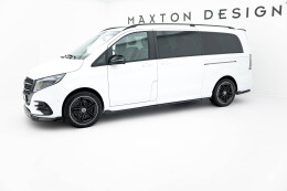 Seitenschweller Ansatz Cup Leisten V.2 passend für Mercedes-Benz V-Klasse Extra Lang AMG-Line W447 schwarz Hochglanz