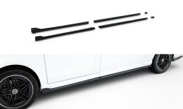 Seitenschweller Ansatz Cup Leisten V.2 passend für Mercedes-Benz V-Klasse Extra Lang AMG-Line W447 schwarz Hochglanz