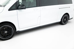Seitenschweller Ansatz Cup Leisten V.2 passend für Mercedes-Benz V-Klasse Extra Lang AMG-Line W447 schwarz Hochglanz
