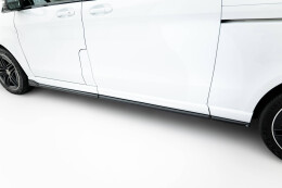 Seitenschweller Ansatz Cup Leisten V.2 passend für Mercedes-Benz V-Klasse Extra Lang AMG-Line W447 schwarz Hochglanz