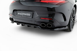 Mittlerer Cup Diffusor Heck Ansatz DTM Look passend für Mercedes-AMG SL 63 R232 schwarz Hochglanz