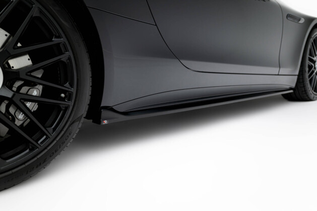 Seitenschweller Ansatz Cup Leisten passend für Mercedes-AMG SL 63 R232 schwarz Hochglanz