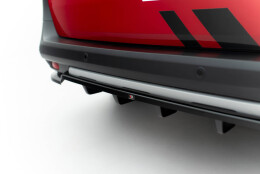 Mittlerer Cup Diffusor Heck Ansatz DTM Look passend für Ford Tourneo Courier Mk2 schwarz Hochglanz