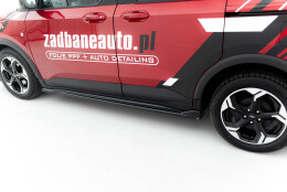 Seitenschweller Ansatz Cup Leisten passend für Ford Tourneo Courier Mk2 schwarz Hochglanz