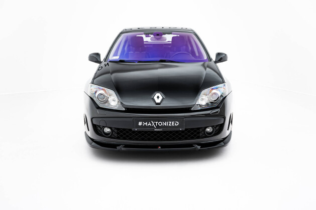 Cup Spoilerlippe Front Ansatz passend für Renault Laguna Hatchback GT Mk3 schwarz Hochglanz