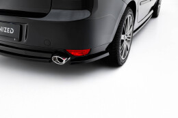 Heck Ansatz Flaps Diffusor passend für Renault Laguna Hatchback GT Mk3 schwarz Hochglanz