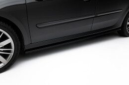 Seitenschweller Ansatz Cup Leisten passend für Renault Laguna Hatchback GT Mk3 schwarz Hochglanz