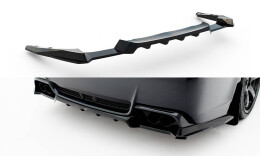 Mittlerer Cup Diffusor Heck Ansatz DTM Look passend für Subaru Impreza WRX STI Mk3 Facelift schwarz Hochglanz