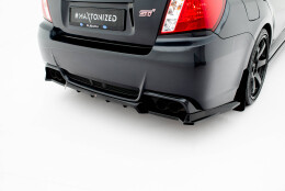 Mittlerer Cup Diffusor Heck Ansatz DTM Look passend für Subaru Impreza WRX STI Mk3 Facelift schwarz Hochglanz