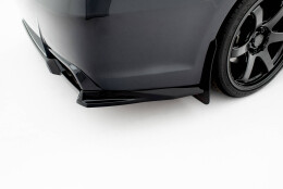 Mittlerer Cup Diffusor Heck Ansatz DTM Look passend für Subaru Impreza WRX STI Mk3 Facelift schwarz Hochglanz