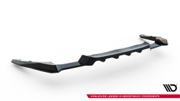 Mittlerer Cup Diffusor Heck Ansatz DTM Look passend für Subaru Impreza WRX STI Mk3 Facelift schwarz Hochglanz
