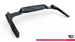 Mittlerer Cup Diffusor Heck Ansatz DTM Look passend für Subaru Impreza WRX STI Mk3 Facelift schwarz Hochglanz