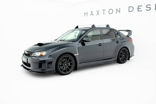 Seitenschweller Ansatz Cup Leisten V.2 passend für Subaru Impreza WRX STI Mk3 Facelift schwarz Hochglanz