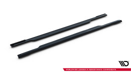 Seitenschweller Ansatz Cup Leisten V.2 passend für Subaru Impreza WRX STI Mk3 Facelift schwarz Hochglanz