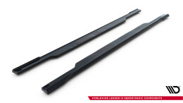 Seitenschweller Ansatz Cup Leisten V.2 passend für Subaru Impreza WRX STI Mk3 Facelift schwarz Hochglanz