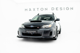 Street Pro Cup Spoilerlippe Front Ansatz passend für Subaru Impreza WRX STI Mk3 Facelift SCHWARZ+ HOCHGLANZ FLAPS