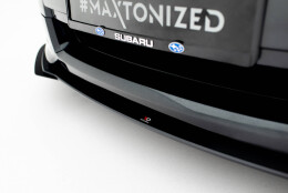Street Pro Cup Spoilerlippe Front Ansatz passend für Subaru Impreza WRX STI Mk3 Facelift SCHWARZ+ HOCHGLANZ FLAPS