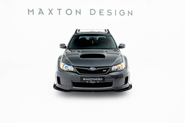 Street Pro Cup Spoilerlippe Front Ansatz passend für Subaru Impreza WRX STI Mk3 Facelift ROT+ HOCHGLANZ FLAPS