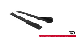 Street Pro Heck Ansatz Flaps Diffusor + Flaps für Ford Subaru Impreza WRX STI Mk3 Facelift schwarz Hochglanz