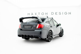 Street Pro Heck Ansatz Flaps Diffusor + Flaps für Ford Subaru Impreza WRX STI Mk3 Facelift schwarz Hochglanz