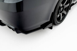 Street Pro Heck Ansatz Flaps Diffusor + Flaps für Ford Subaru Impreza WRX STI Mk3 Facelift schwarz Hochglanz