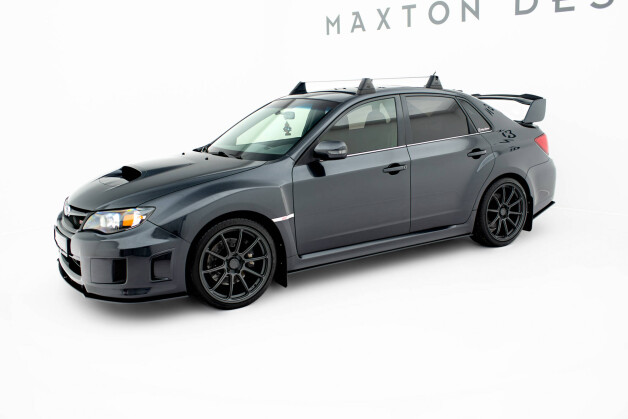 Street Pro Seitenschweller Ansatz Cup Leisten passend für Subaru Impreza WRX STI Mk3 Facelift SCHWARZ