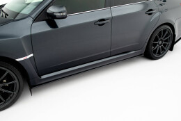 Street Pro Seitenschweller Ansatz Cup Leisten passend für Subaru Impreza WRX STI Mk3 Facelift SCHWARZ