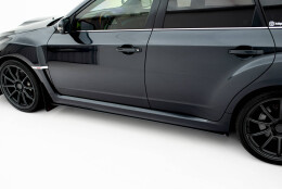 Street Pro Seitenschweller Ansatz Cup Leisten passend für Subaru Impreza WRX STI Mk3 Facelift SCHWARZ