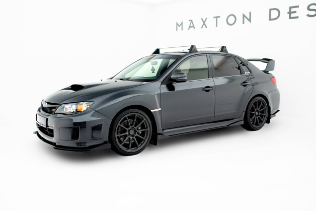 Street Pro Seitenschweller Ansatz Cup Leisten passend für Subaru Impreza WRX STI Mk3 Facelift ROT+ HOCHGLANZ FLAPS