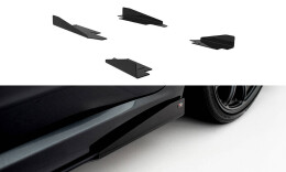 Seitenschweller Flaps für Subaru Impreza WRX STI Mk3 Facelift schwarz Hochglanz