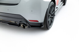 Heck Ansatz Flaps Diffusor passend für Toyota GR Yaris Mk4 Facelift schwarz Hochglanz